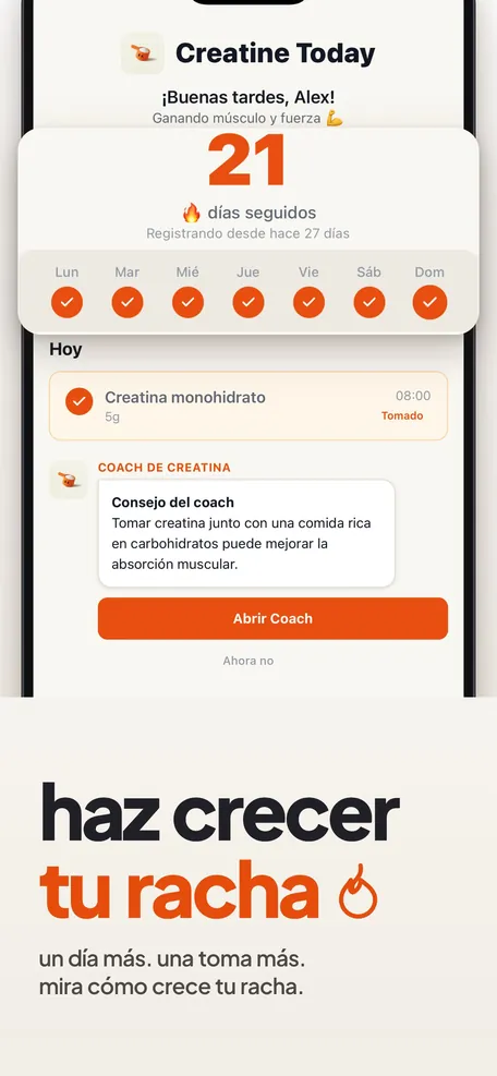 Construye tu racha: una racha de 21 días con la tira semanal