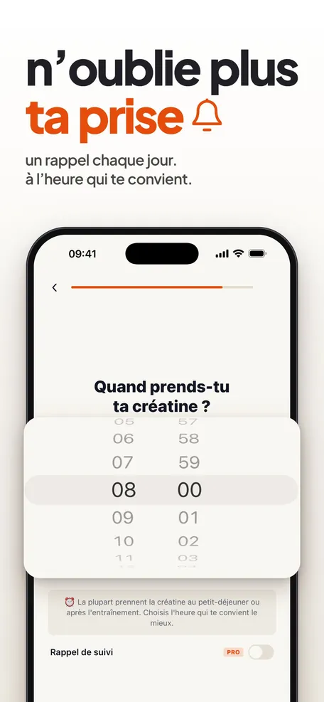 Ne manquez aucun jour : choix de l'heure du rappel quotidien
